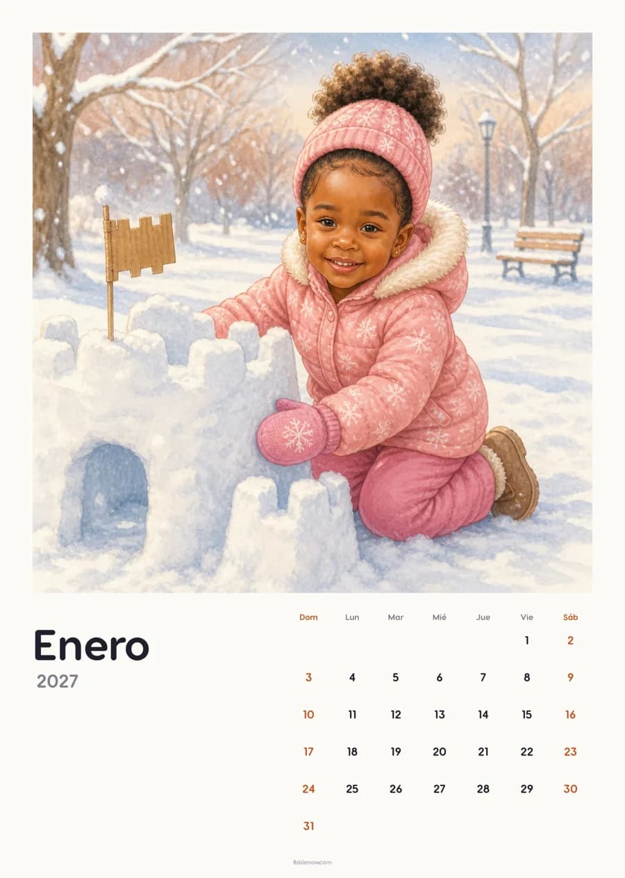 Página de enero, impresa