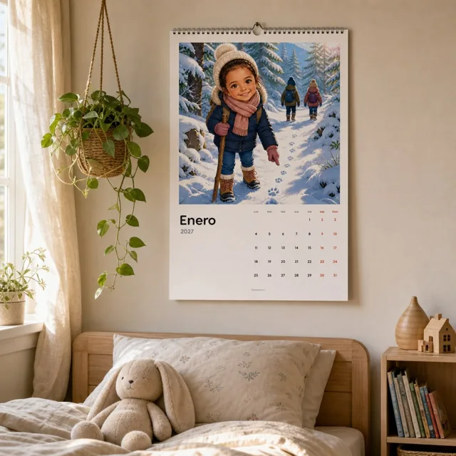 Sofía's calendar on the wall
